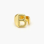 Anillo Chapa de Oro Iniciales 0001 - B