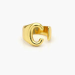 Anillo Chapa de Oro Iniciales 0001 - C
