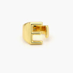 Anillo Chapa de Oro Iniciales 0001 - E