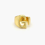 Anillo Chapa de Oro Iniciales 0001 - G
