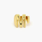 Anillo Chapa de Oro Iniciales 0001 - M