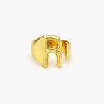 Anillo Chapa de Oro Iniciales 0001 - R