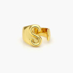 Anillo Chapa de Oro Iniciales 0001 - S