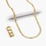 Cadena Chapa de Oro Barbada 4mm. 0074