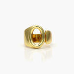 Anillo Chapa de Oro Iniciales 0001 - O