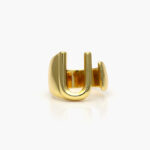 Anillo Chapa de Oro Iniciales 0001 - U