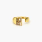 Anillo Chapa de Oro Iniciales Zirconias 0002 - M