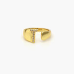 Anillo Chapa de Oro Iniciales Zirconias 0002 - T