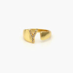 Anillo Chapa de Oro Iniciales Zirconias 0002 - Y