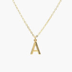 Collar Iniciales Chapa de Oro 03