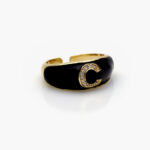 Anillo Chapa de Oro Iniciales 0003 - C