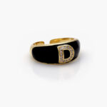 Anillo Chapa de Oro Iniciales 0003 - D