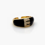 Anillo Chapa de Oro Iniciales 0003 - E