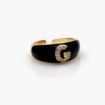 Anillo Chapa de Oro Iniciales 0003 - G