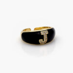 Anillo Chapa de Oro Iniciales 0003 - J