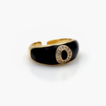 Anillo Chapa de Oro Iniciales 0003 - O