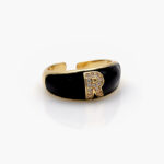 Anillo Chapa de Oro Iniciales 0003 - R