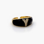 Anillo Chapa de Oro Iniciales 0003 - Y
