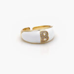 Anillo Chapa de Oro Iniciales 0004 - B