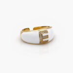 Anillo Chapa de Oro Iniciales 0004 - E