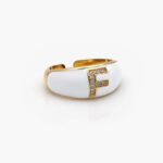 Anillo Chapa de Oro Iniciales 0004 - F