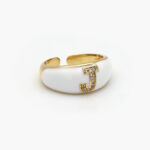 Anillo Chapa de Oro Iniciales 0004 - J