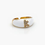 Anillo Chapa de Oro Iniciales 0004 - K