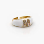 Anillo Chapa de Oro Iniciales 0004 - M