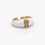 Anillo Chapa de Oro Iniciales 0004 - R