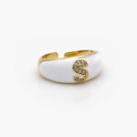 Anillo Chapa de Oro Iniciales 0004 - S