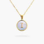 Inicial Acero Inoxidable Madre Perla Azul 0019 - I