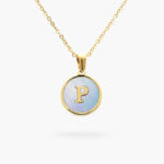 Inicial Acero Inoxidable Madre Perla Azul 0019 - P
