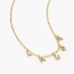 Nombre Personalizado Chapa de Oro Cadena Cubana Letras Zirconias