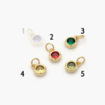 Mini Dije Chapa de Oro Zirconia Esfera Grupo 5