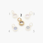 Mini Dije Chapa de Oro Zirconia Esfera Grupo 4