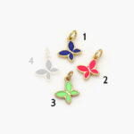 Mini Dije Chapa de Oro Mariposa Esmaltado Grupo 10