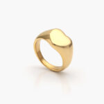 Anillo Acero Inoxidable Corazon 56