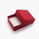 Caja Roja C2 Cuadrada para Anillos, Aretes y Collar