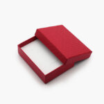 Caja Roja C3 Rectangular para Anillos, Aretes y Collar