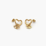 Aretes Acero Inoxidable Corazón 0059
