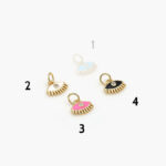 Mini Dije Chapa de Oro Ojo Turco Esmaltado