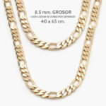 Cadena Chapa de Oro Fígaro 8.5mm. 0084