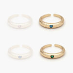 Anillo Chapa de Oro Zirconia Corazón 0518