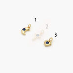 Dije Chapa de Oro Figuras Zirconia Azul