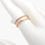 Anillo Doble Acero Inoxidable Zirconias 0188