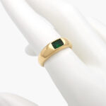 Anillo Acero Inoxidable Zirconia Verde 0196