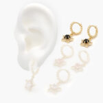 Hoops Chapa de Oro Estrella Zirconia 0508