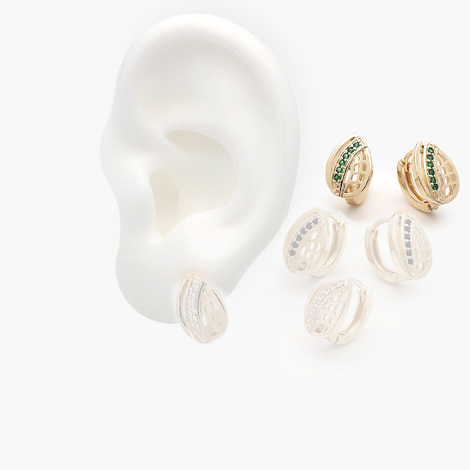 marcate235 Huggies Chapa de Oro Zirconia 0142 - Image 1