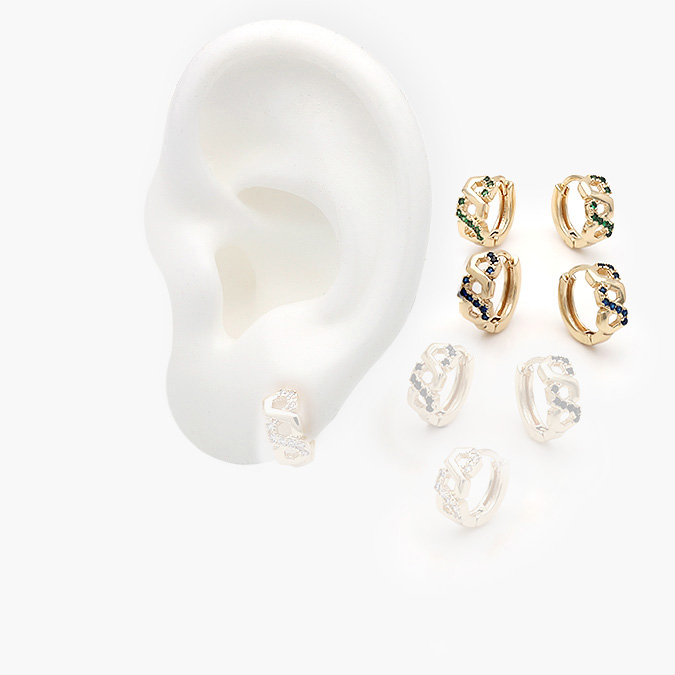 marcate237 Huggies Chapa de Oro Zirconia 0144 - Image 1