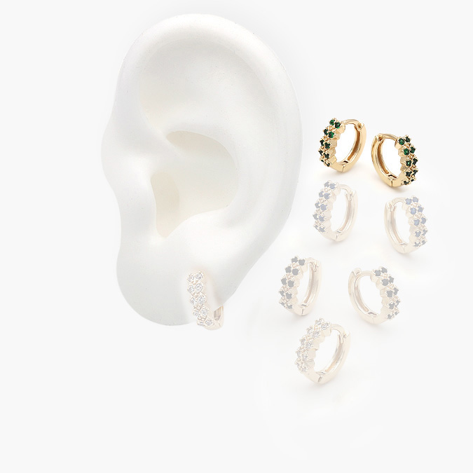 marcate238 Huggies Chapa de Oro Zirconia 0145 - Image 1